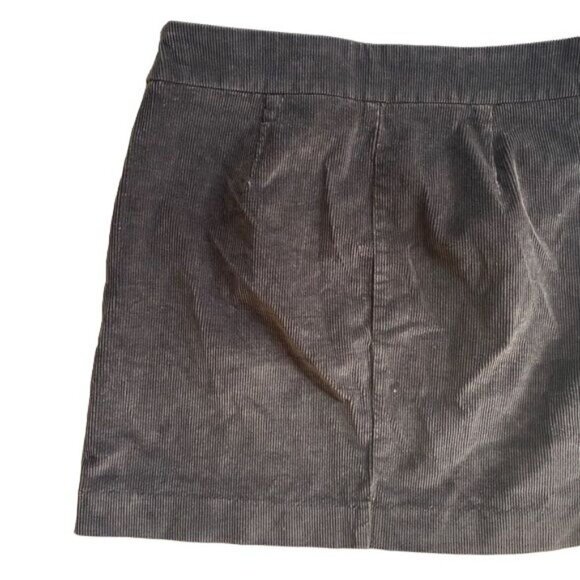 Banana Republic Brown/Grey Corduroy Soft Cotton Grunge Mini Y2k Skirt Sz 4 - Picture 10 of 11